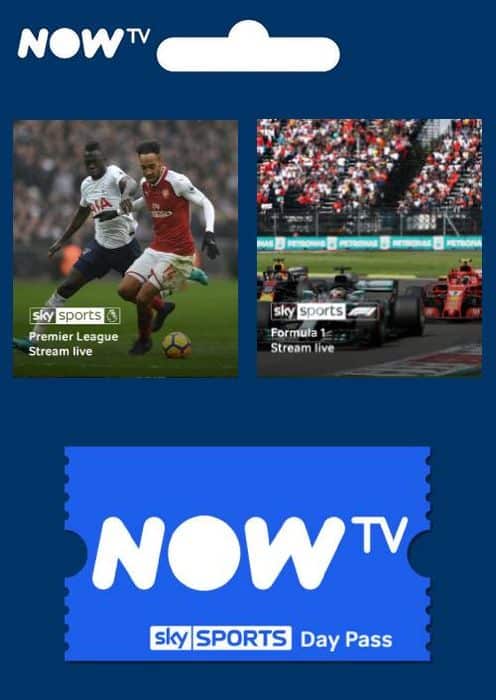 NOW TV Sports interface showing Sky Sports Premier League live channel